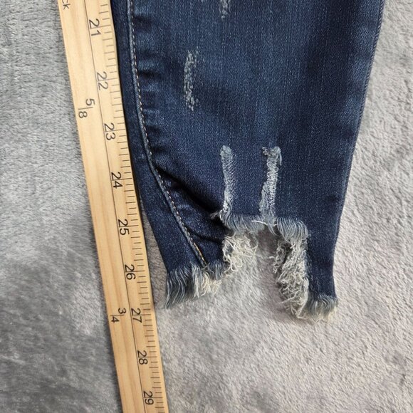 Judy Blue Jeans Womens 26 Skinny Fit Distressed Raw Hem Stretch Denim NEW - Picture 10 of 10
